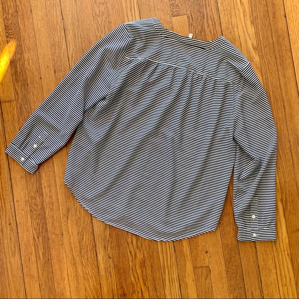 Joie Striped Button Up Blouse sz L - Picture 3 of 4